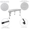 Flash Furniture Round 47.5 W, 76 L, 25 H, Chrome, Laminate, Particleboard, Plastic, Steel, Grey XU-GRP-14CH-A3048CON-48-GY-T-P-CAS-GG - alternate 5